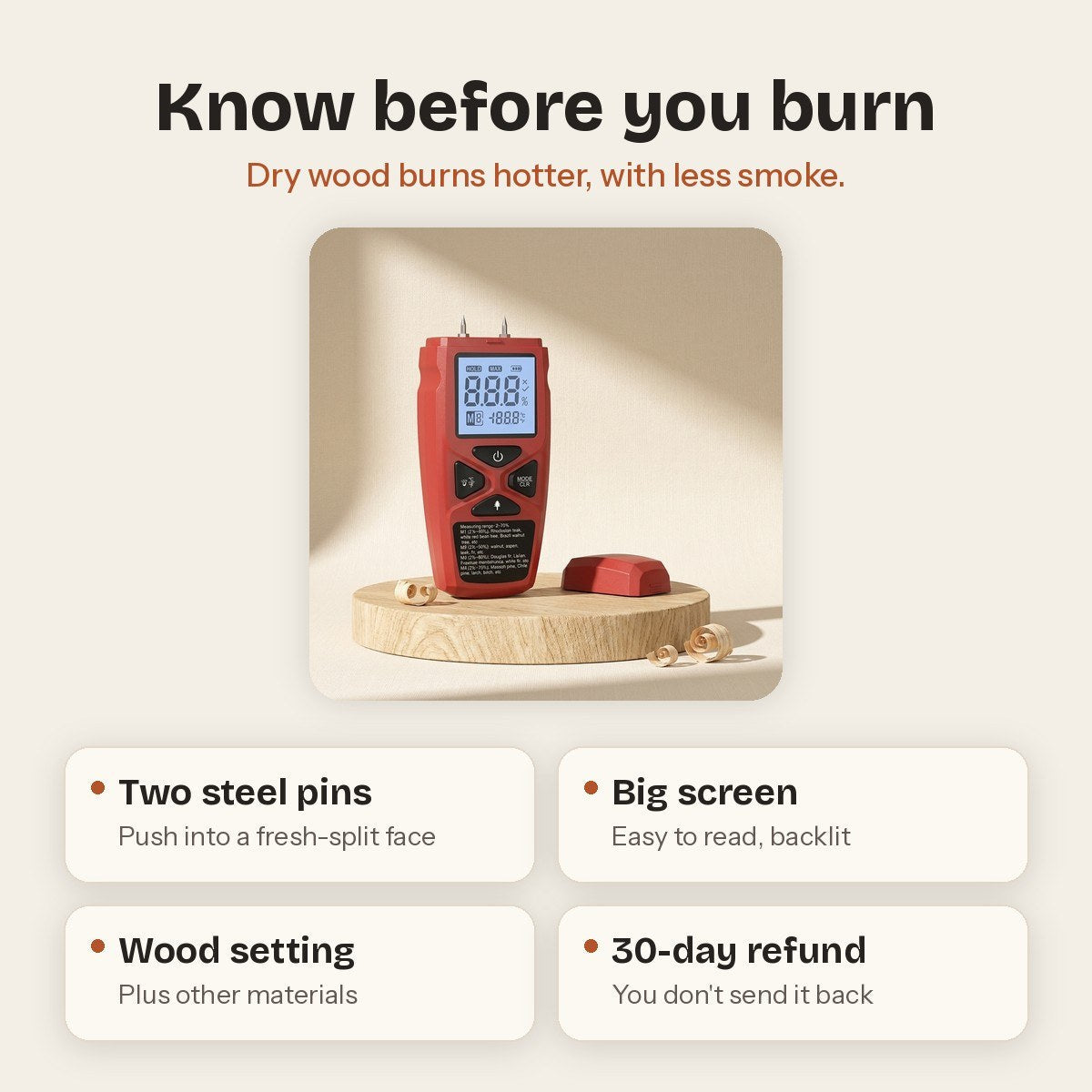 Firewood Moisture Meter